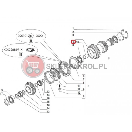 Wałek skrzyni D10063580